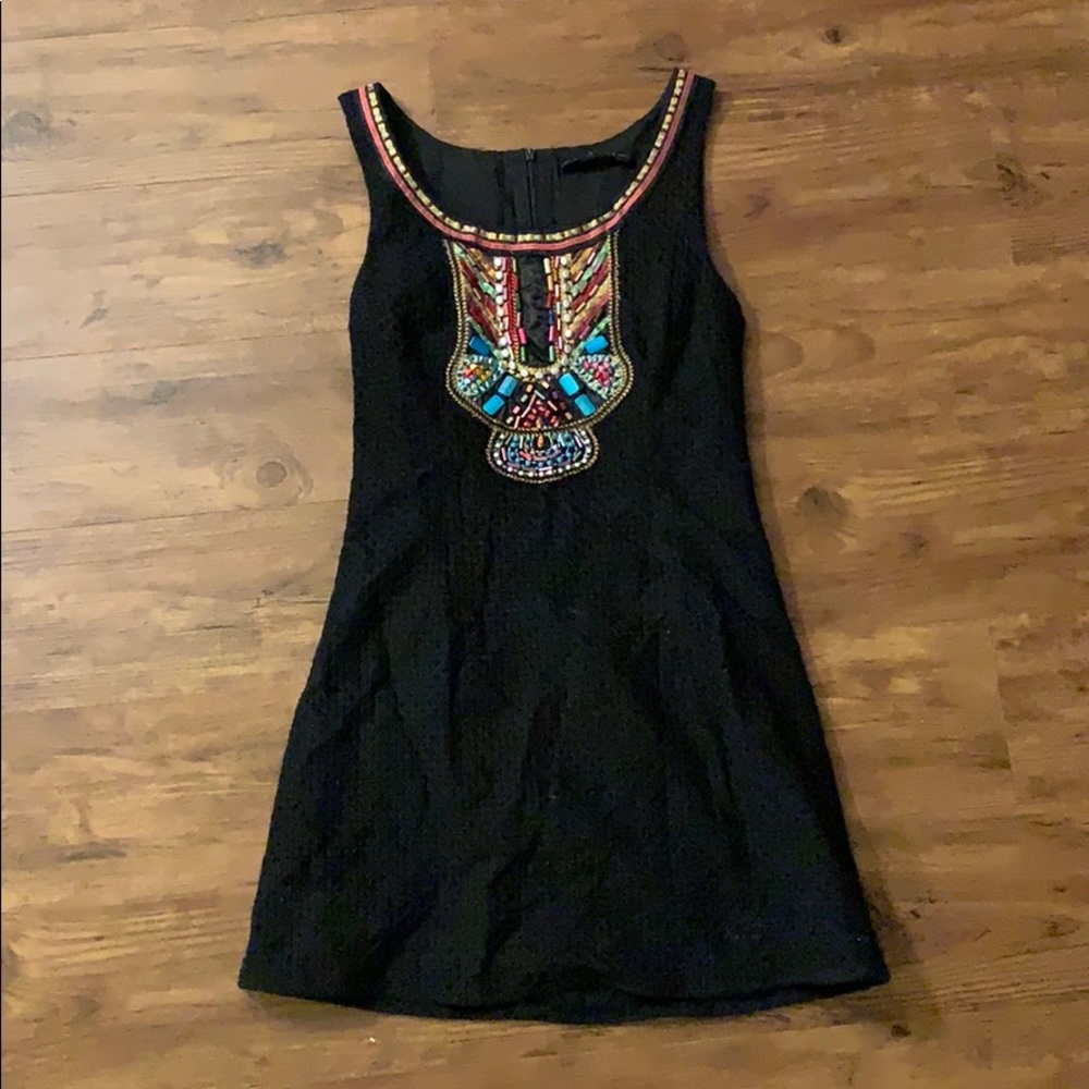 Black embellished dress
